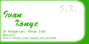 ivan konye business card